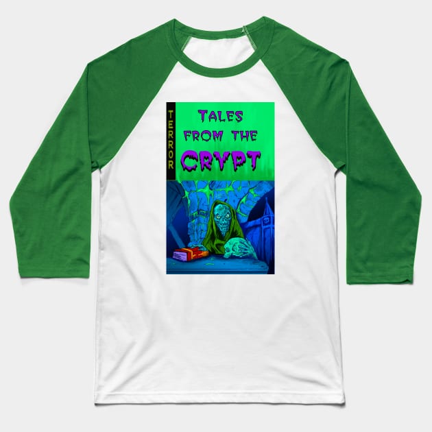 tales from the crypt Baseball T-Shirt by Art Of Lunatik